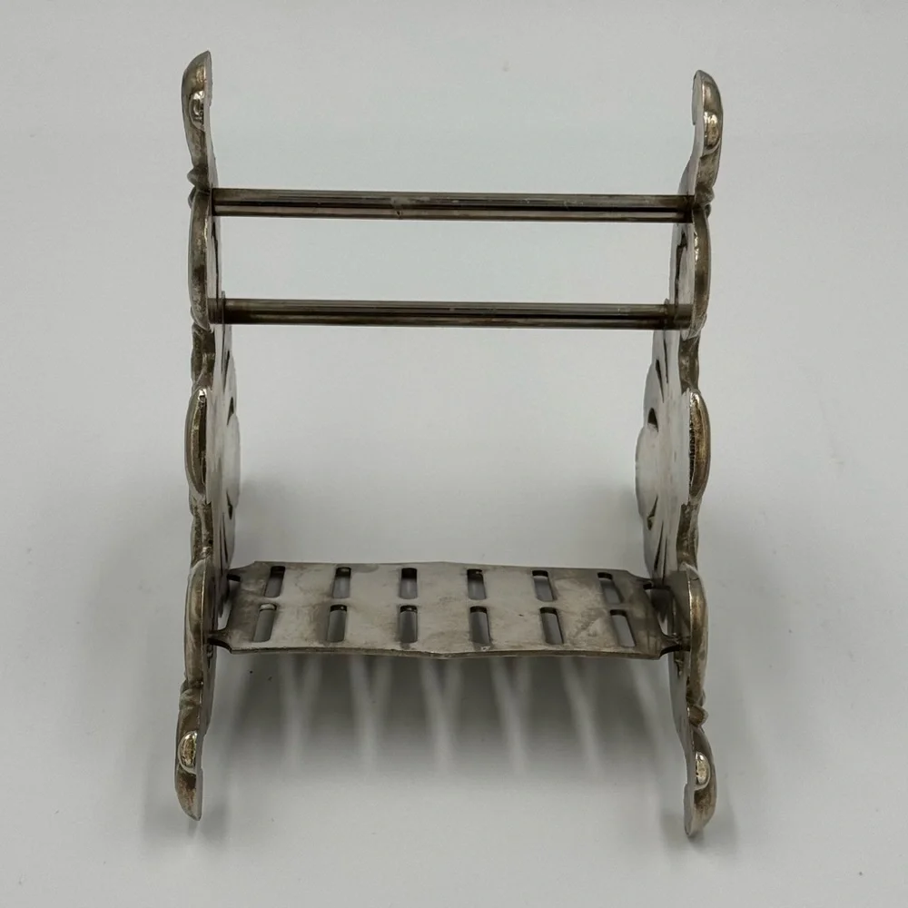 Vintage Silver Plate 12 Slot Knife Rest